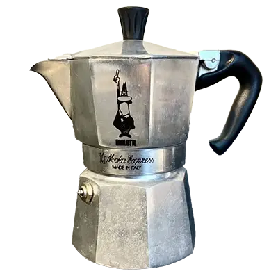 a moka pot coffee maker
