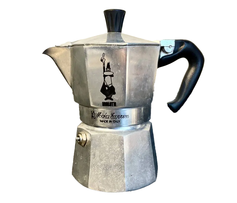a moka pot coffee maker